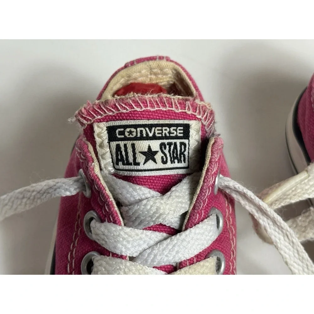 Converse All Star Pink Canvas Baby Sneakers US Size 3 Lace Up Low Top‎ 744806F